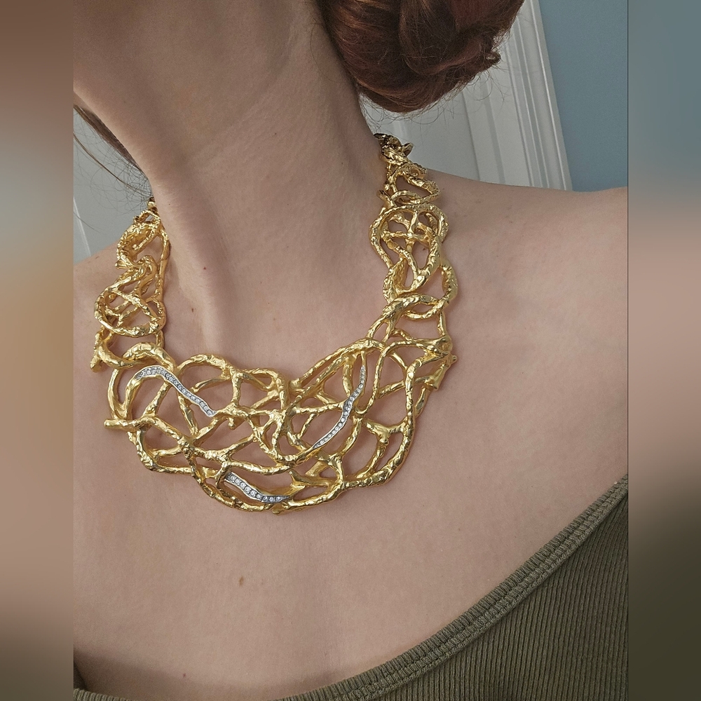 Vintage Elizabeth Taylor necklace Treasured Vines Swarovski Crystals